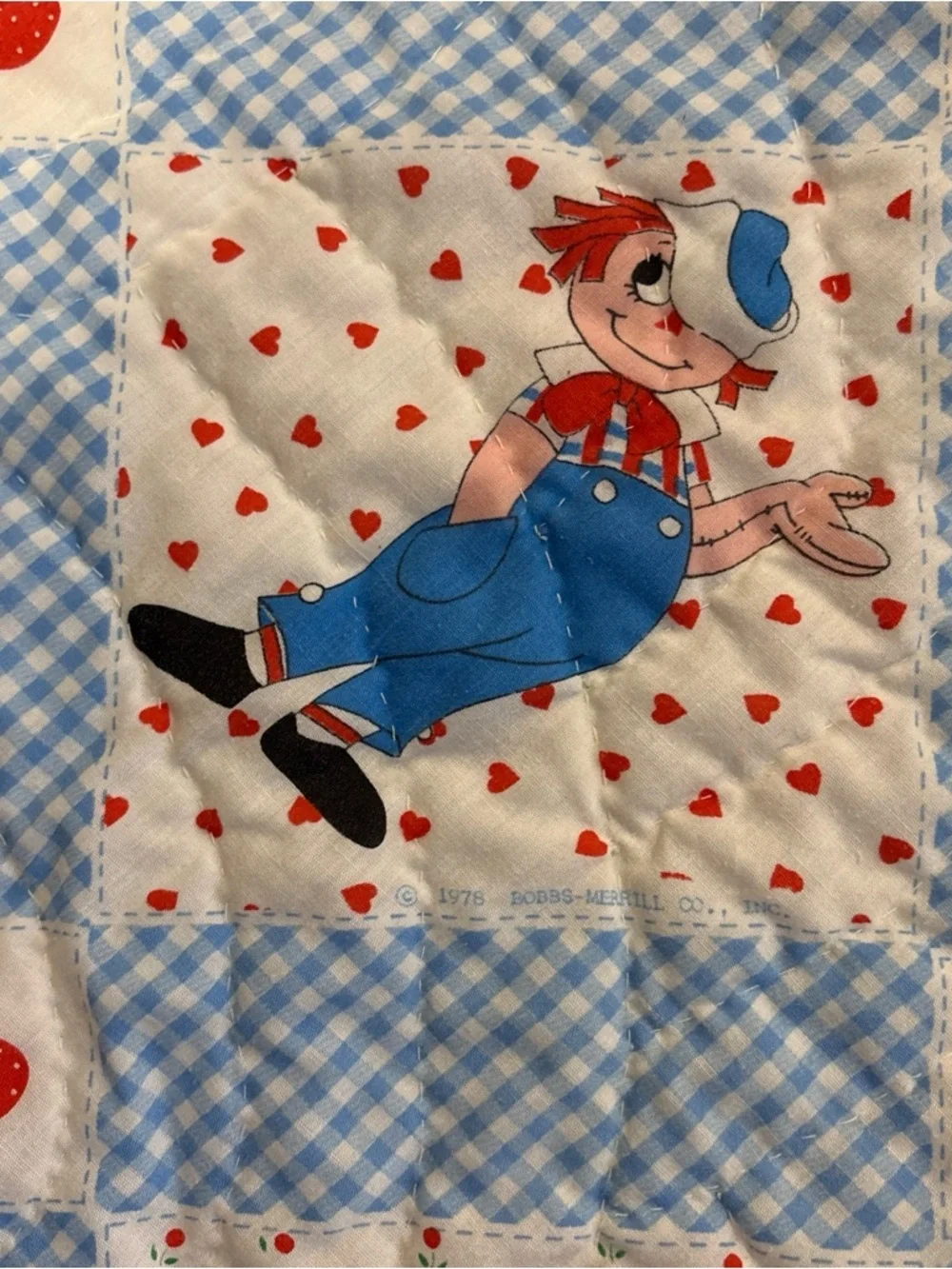 Merrell Kids Quilted Raggedy Ann Print in Blue, Red, White